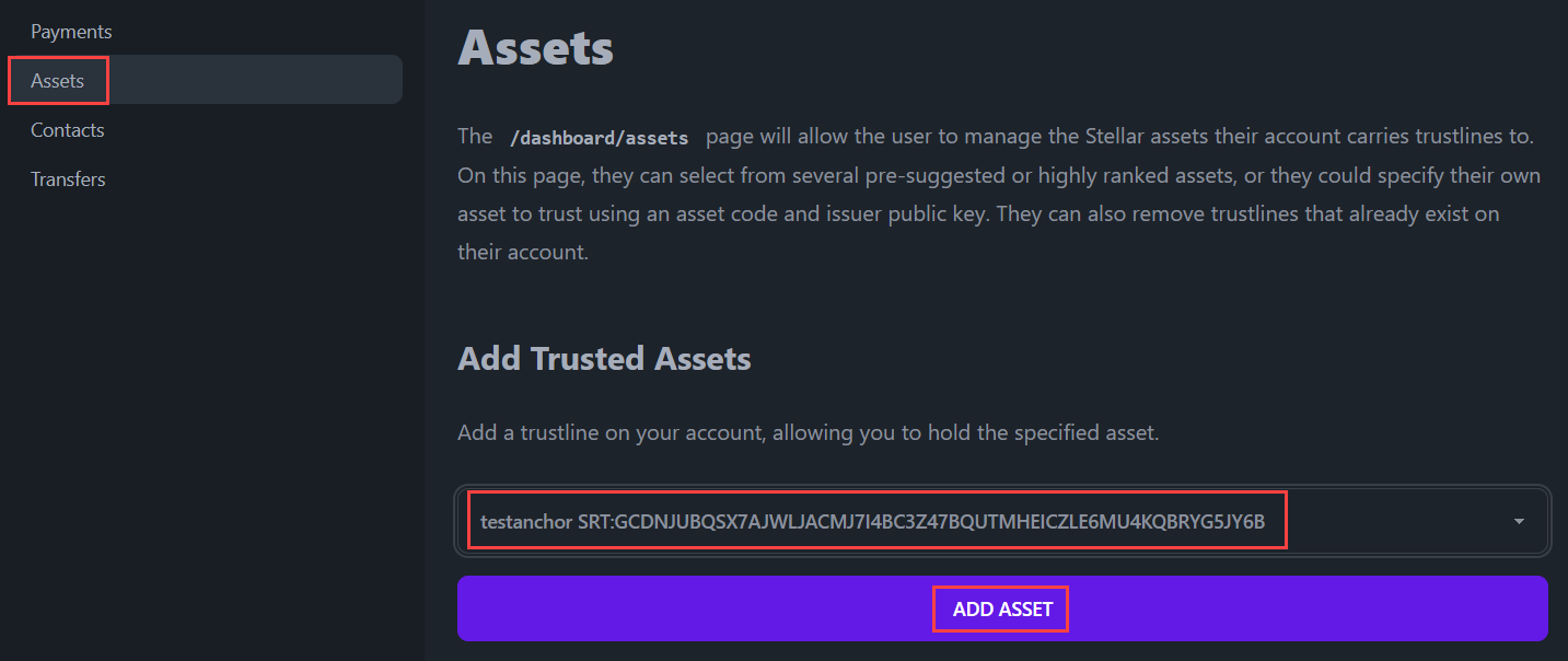 Add Assets Tutorial Screenshot