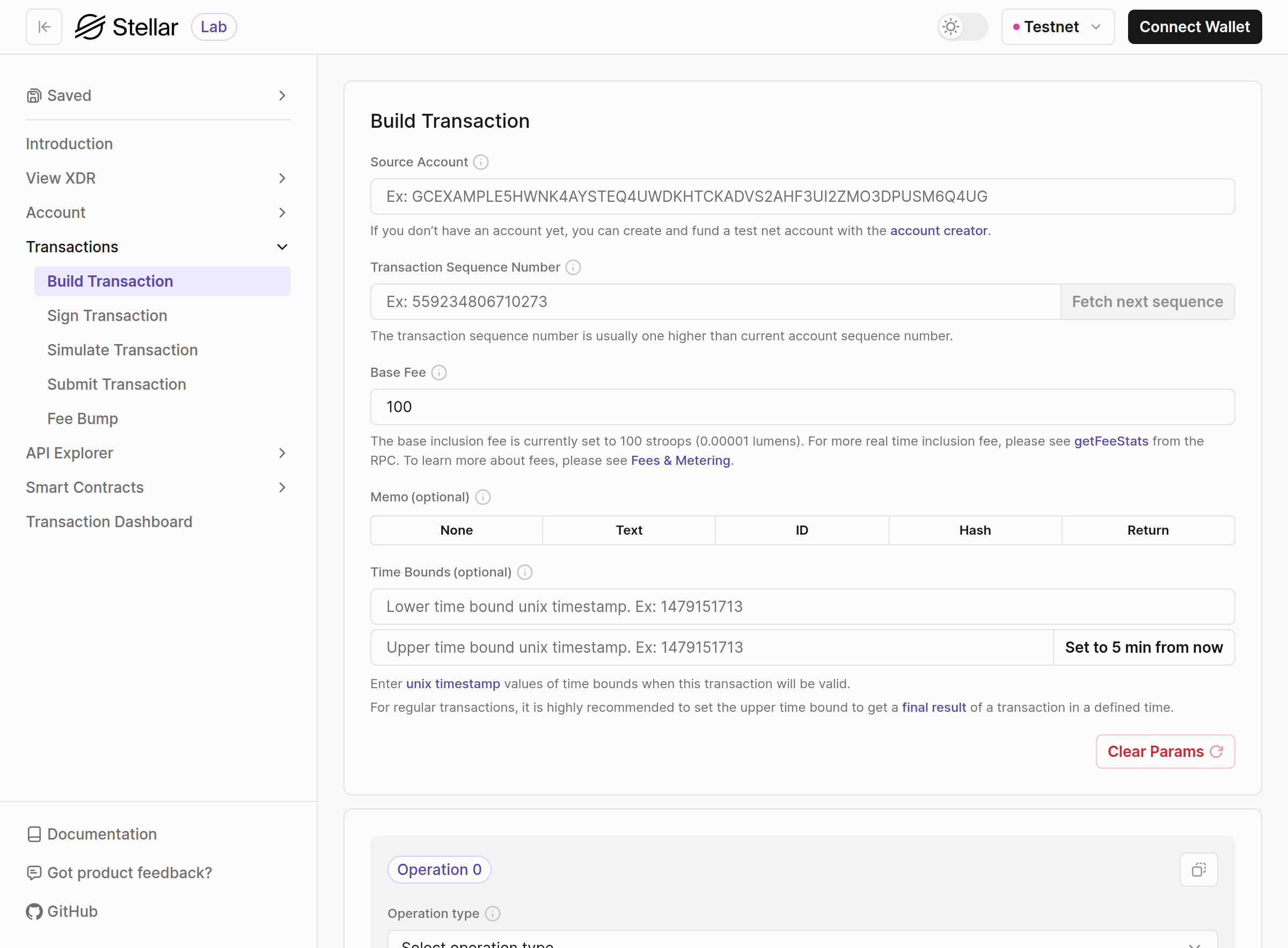 Lab Build Transaction