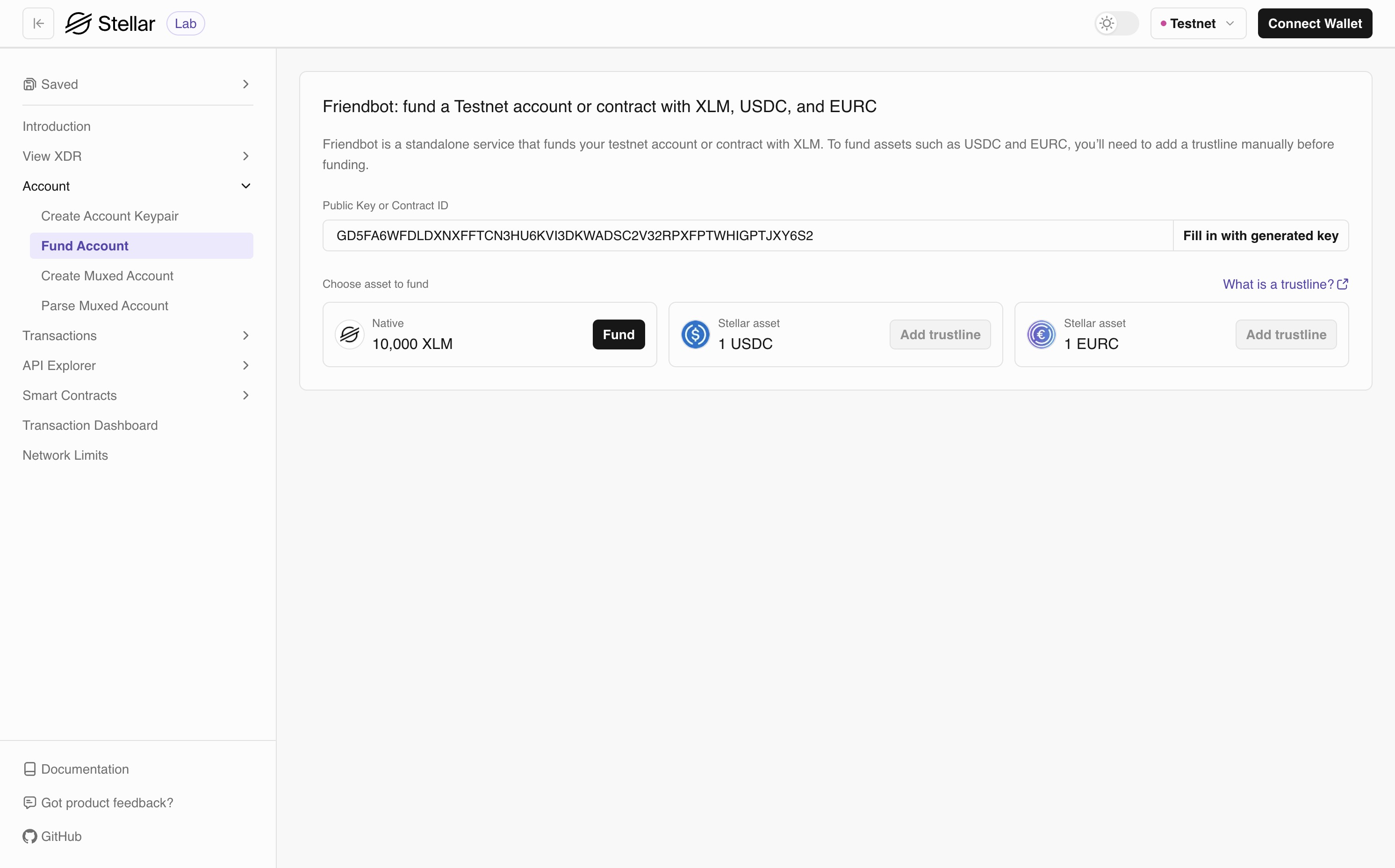 Lab Fund Account