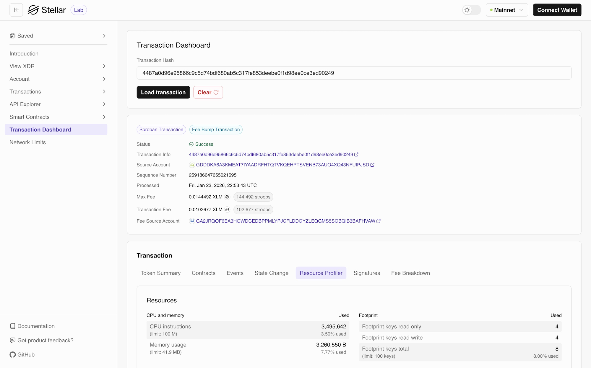 Lab Transaction Dashboard