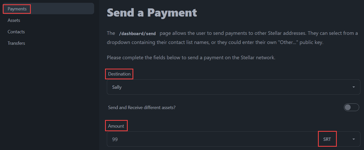 Payment Tutorial Screenshot