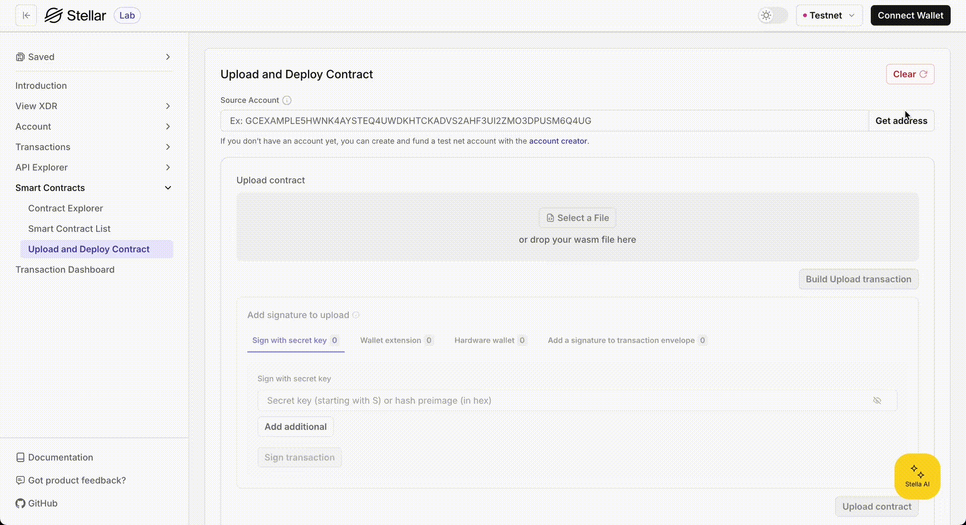 Lab Upload Deploy Contract Uploading